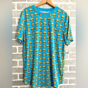 BURGERS & FRIES Novelty PRINT! Edgar & Ash NWT Fun print Tee t-shirt Med